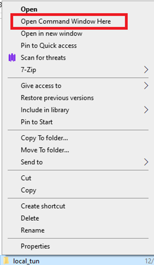 Open CLI on Windows