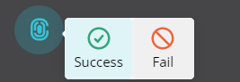 Success/Fail buttons for Biometric authentication