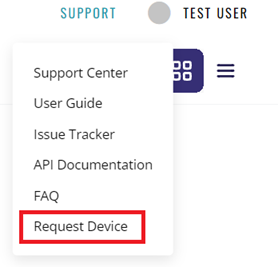 Request device in Support