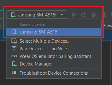 Real Android device in Android Studio