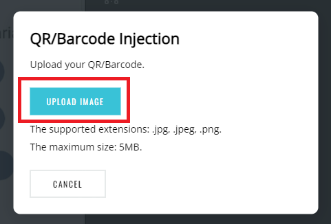 Upload image button