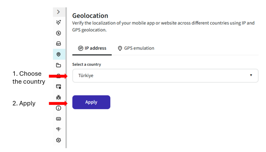 How to apply IP on Mobitru